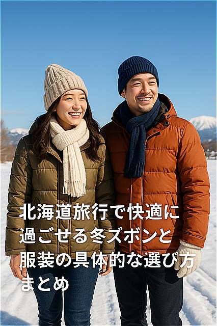 北海道旅行で快適に過ごせる冬ズボンと服装の具体的な選び方まとめ