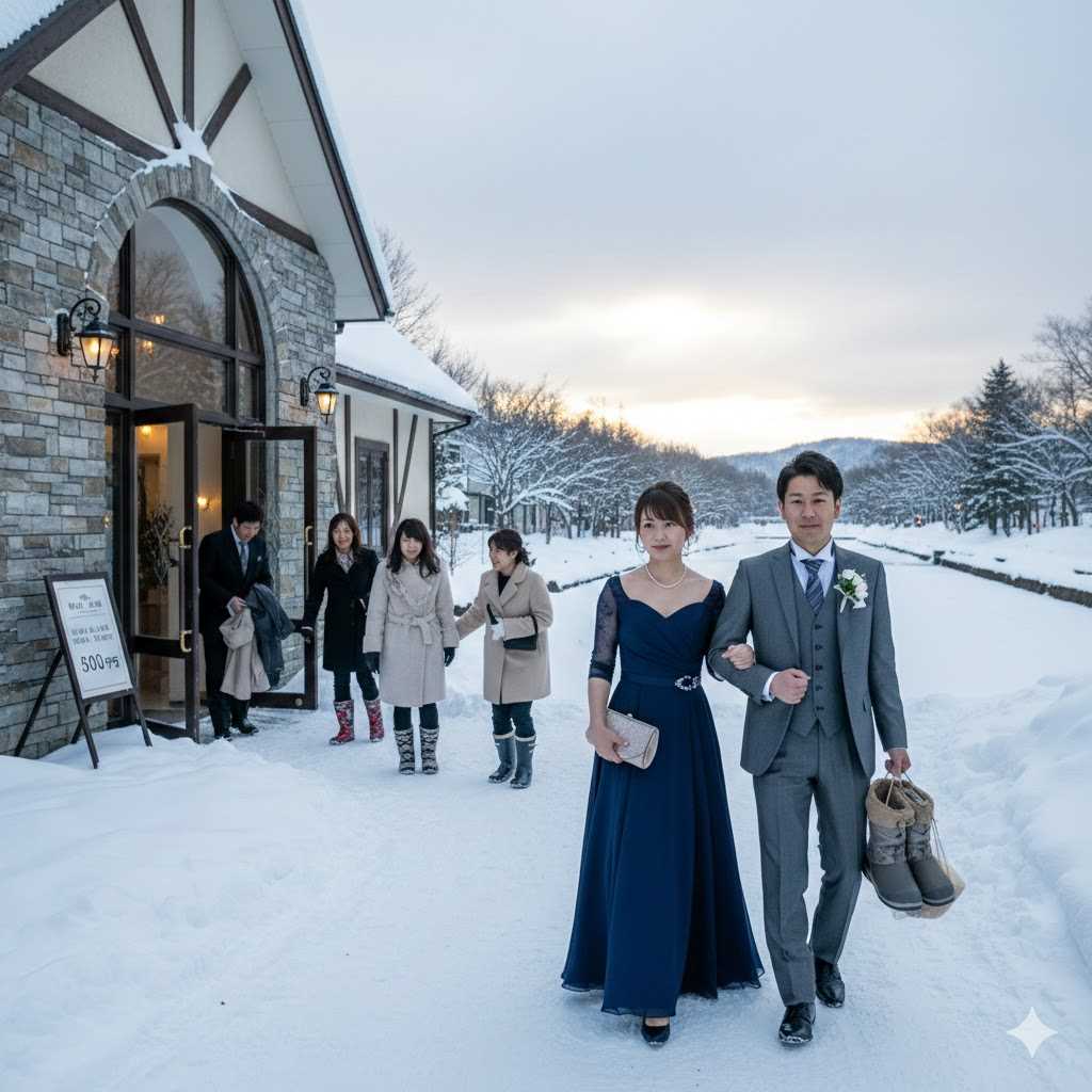 北海道の結婚式服装マナー！冬の靴はどうする？会費制の常識を解説